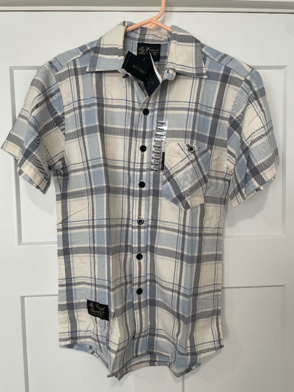 The Vermont Flannel Co. Lightweight Fitted Short Sleeve Shirt- Dorset Gray
